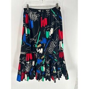 Women's Vintage Captive Fashions Splatter Scribble  College Core Skirt Size M